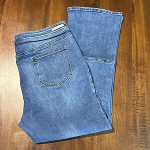 Pilcro Anthropologie Utility High Rise Cropped Bootcut Jeans Womens 32 Casual